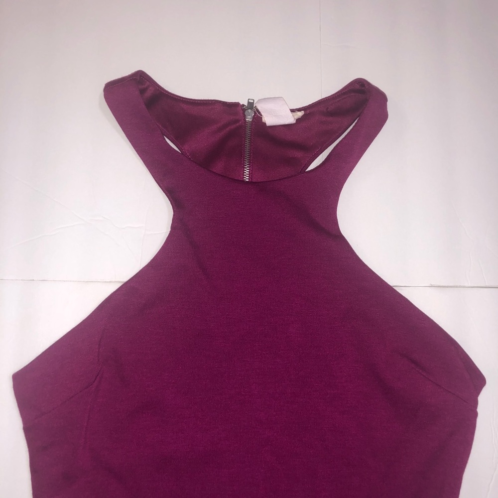 Maroon zip up dress